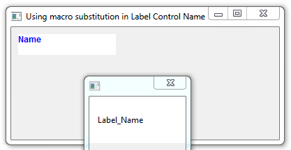 Using macro substitution in Label Control Name