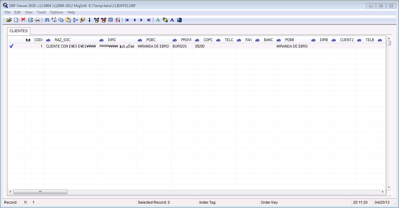 DBF Viewer 2020 v.12.0904 (c)2009-2012 MigSoft ETempletraCLIENTES.png
