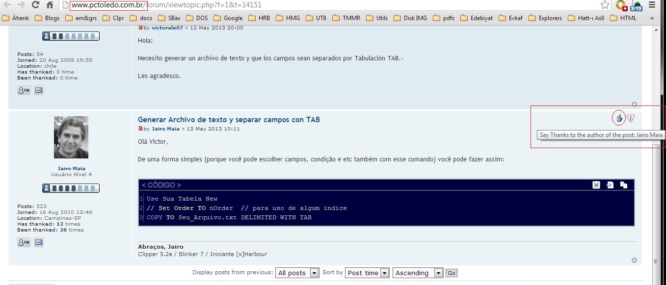 "Say Thanks" button in PCToldedo forum