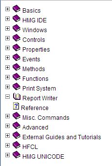 Report writer in doc tree