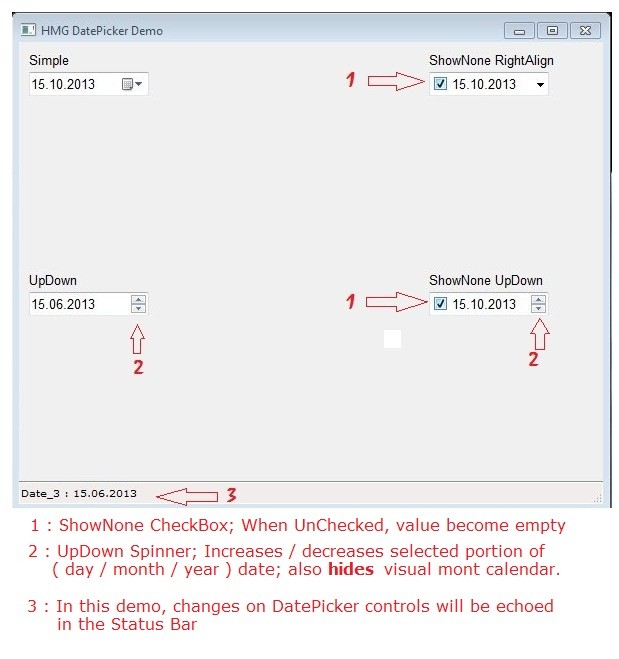 Some details on DatePicker control
