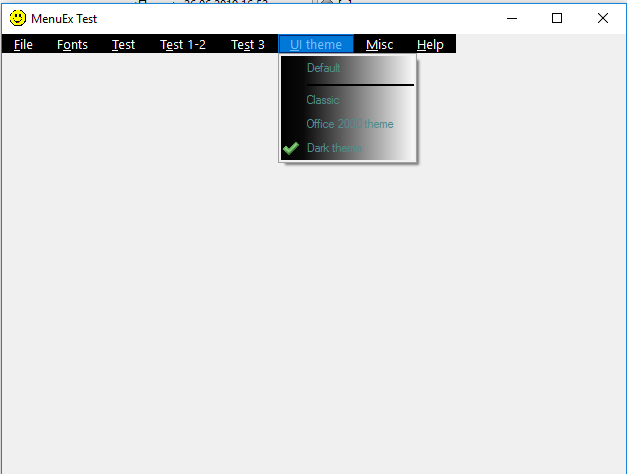 Dark theme sample